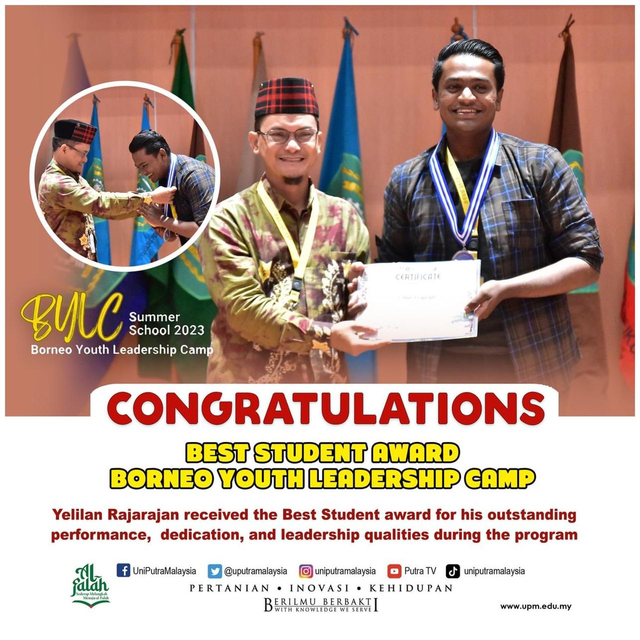 Best Student Award Borneo Youth Leadership Camp